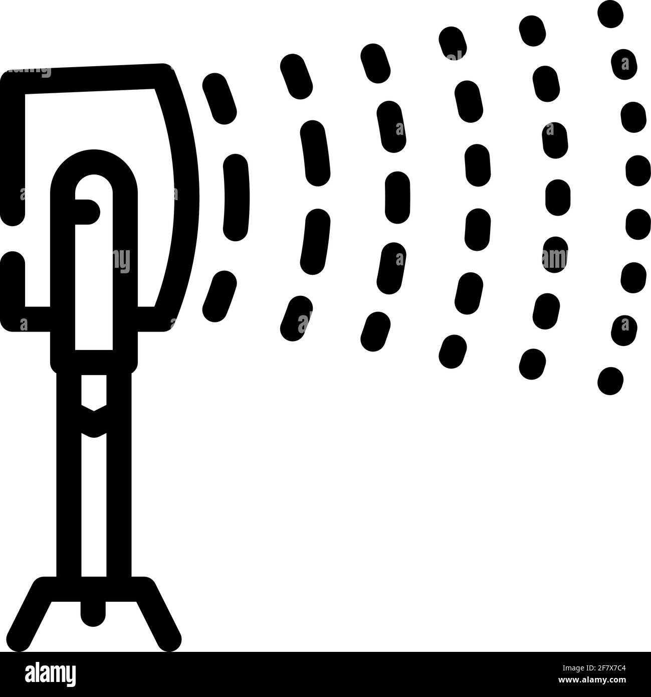 illustrazione vettoriale dell'icona della linea di riunione di protesta del dispositivo acustico a lungo raggio Illustrazione Vettoriale