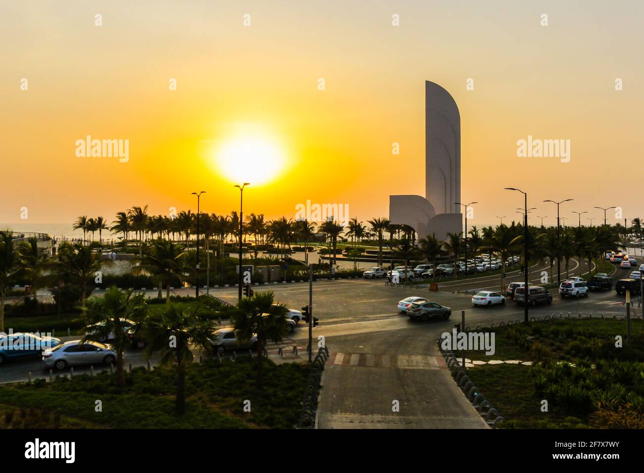 jeddah corniche nuova spiaggia Foto Stock