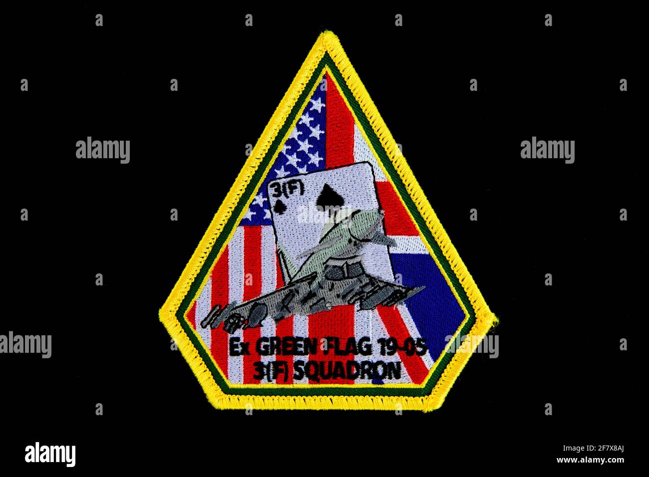 Royal Air Force No 3 Squadron Typhoon FGR4 - esercizio Etichetta VERDE Patch Foto Stock