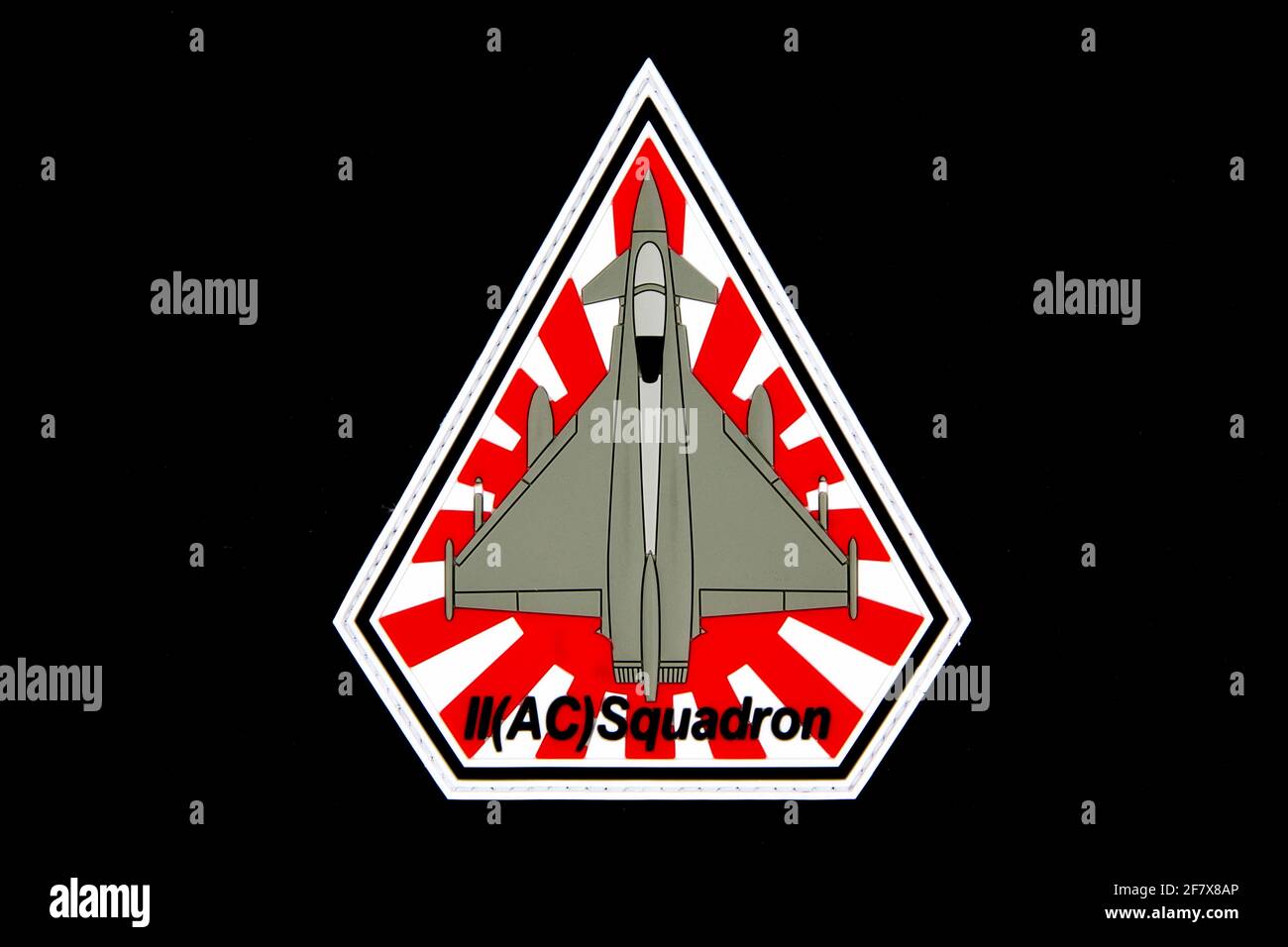Royal Air Force II (AC) Squadron Rising Sun Typhoon PVC Patch Foto Stock