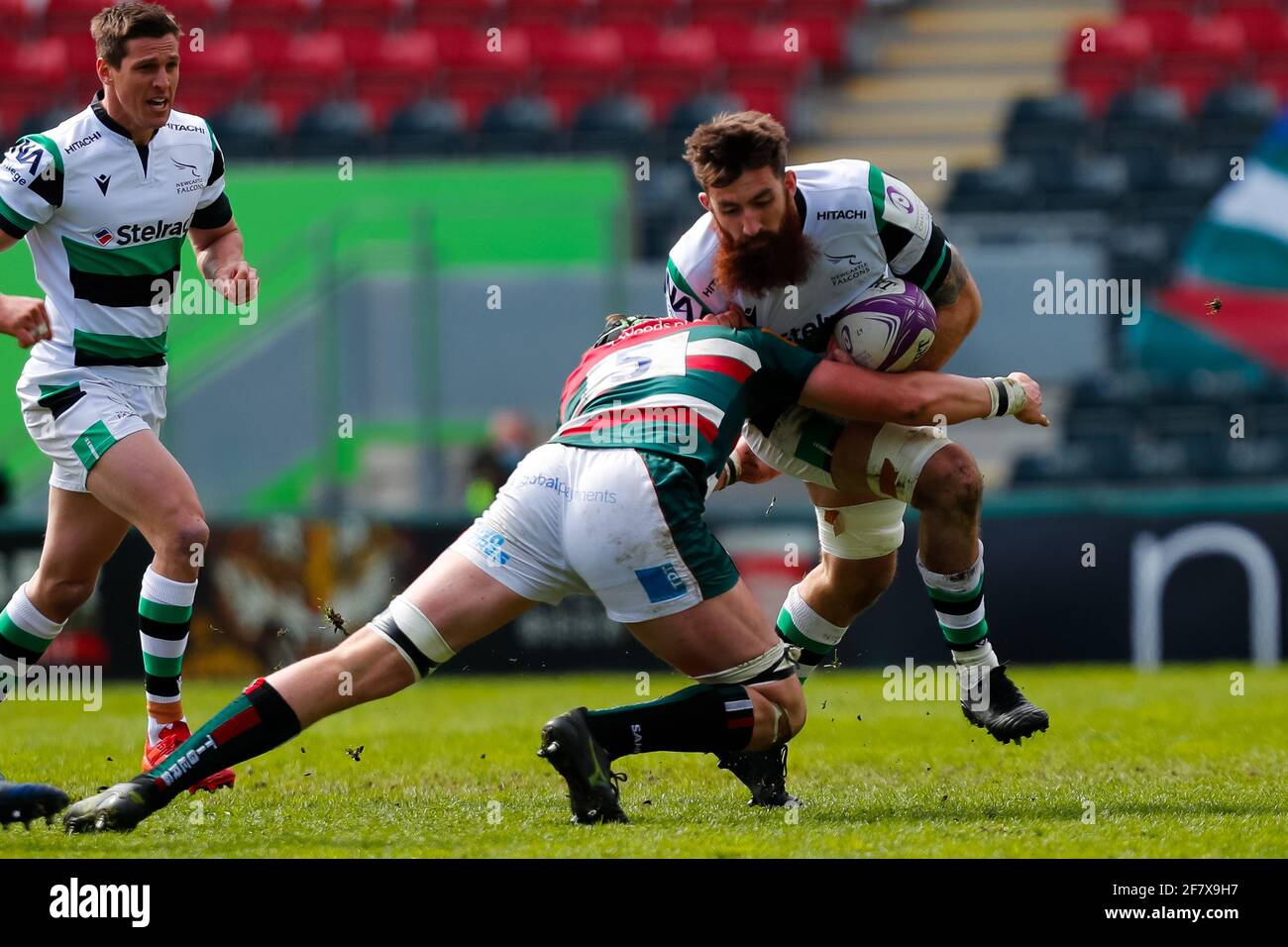 10 aprile 2021; Mattoli Woods Welford Road Stadium, Leicester, Midlands, Inghilterra; European Rugby Challenge Cup, Leicester Tigers contro Newcastle Falcons; Gary Graham di Newcastle Falcons Foto Stock