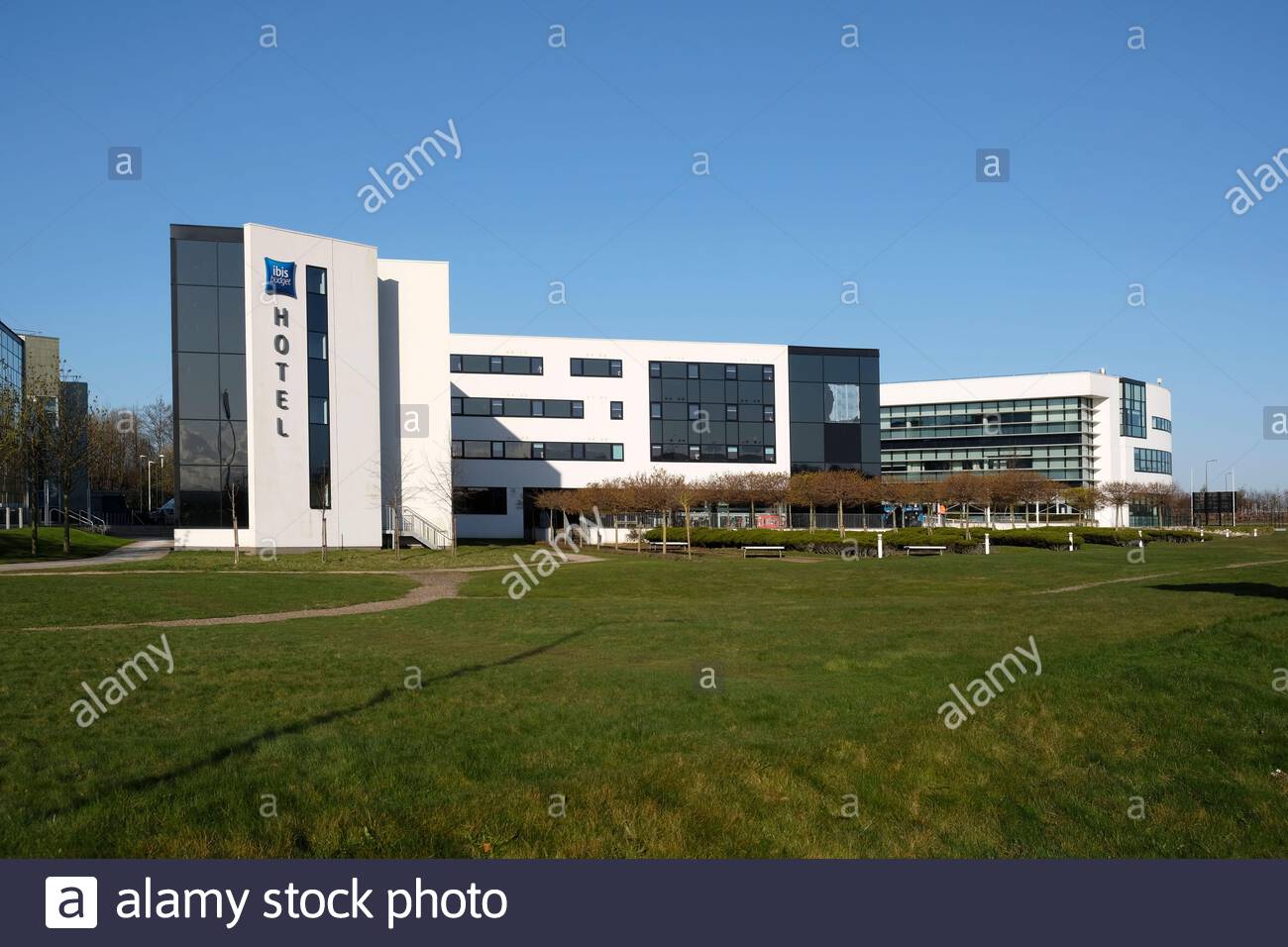 Ibis budget Hotel at Edinburgh Business Park, South Gyle, Edimburgo, Scozia Foto Stock