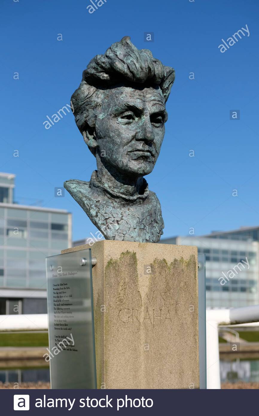 W. S. Graham, poeta scozzese della scultura all'Edinburgh Park Business Park, South Gyle, Edimburgo, Scozia Foto Stock