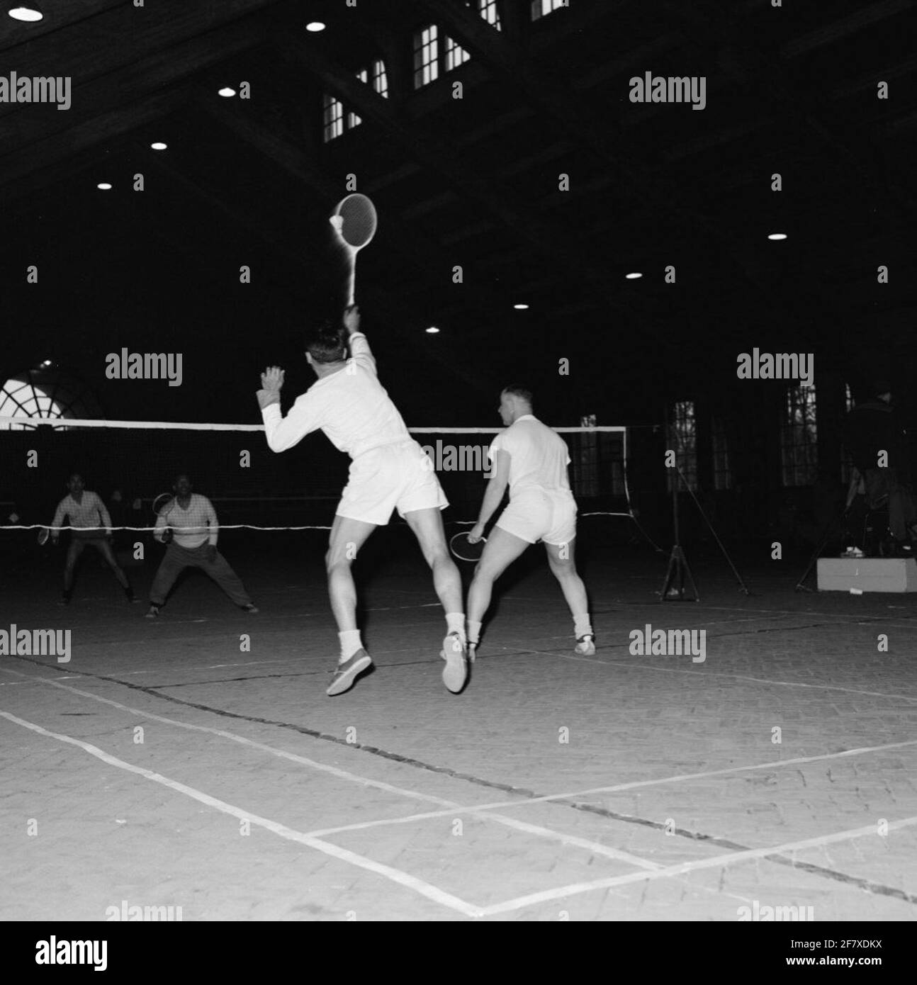 Marine Badmintonkampioenschappen in Hilversum Marine Training Camp (Mokh). Foto Stock
