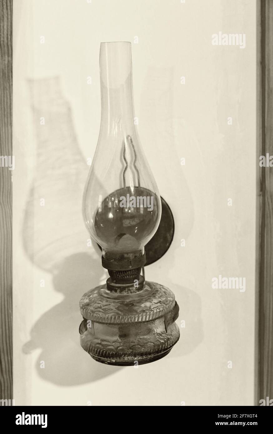 Vecchia lampada kerosene in stile vintage Foto Stock