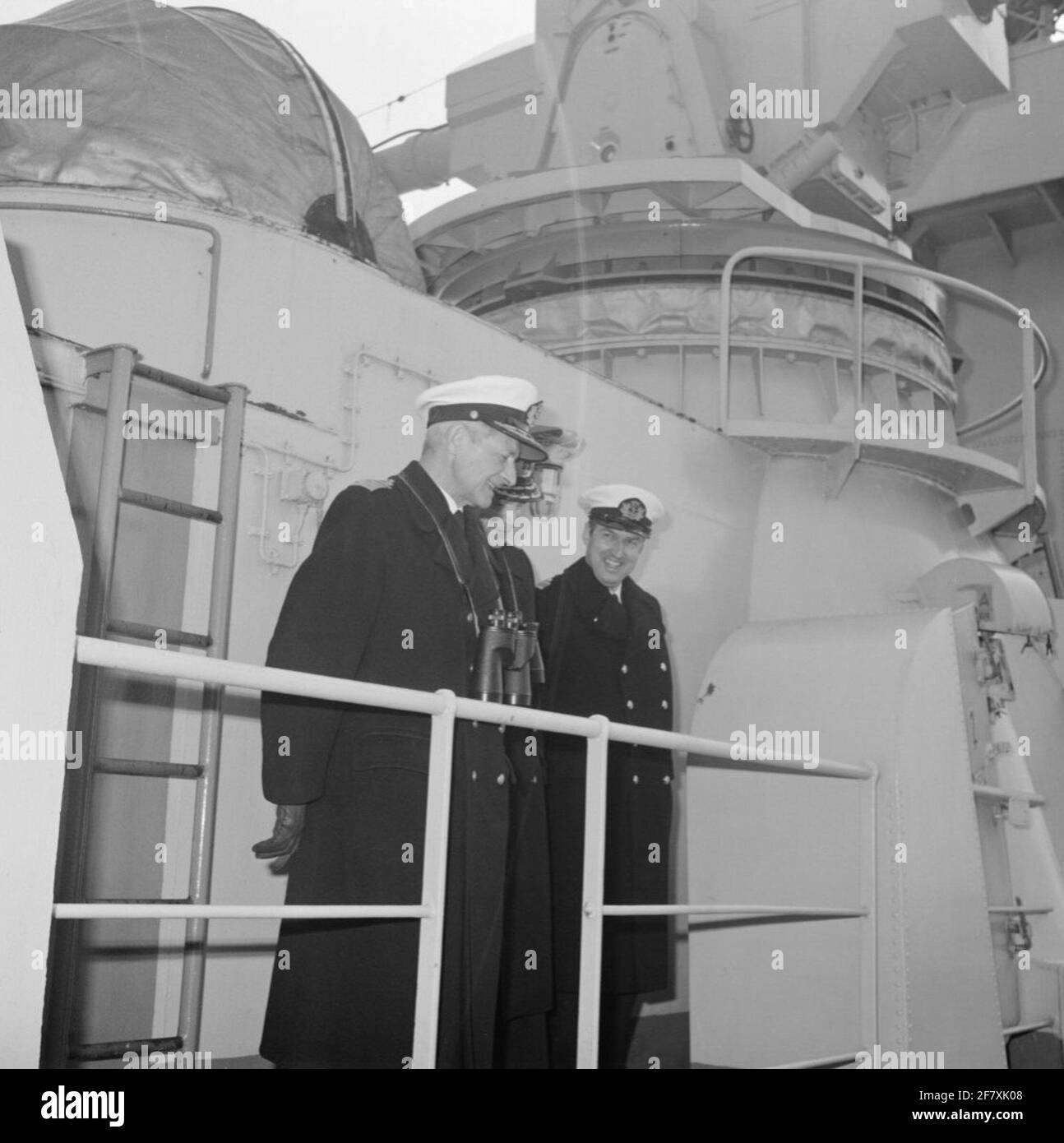 Addio Ammiraglio Maas a bordo Hr.MS.de Ruyter (C 801) Foto Stock