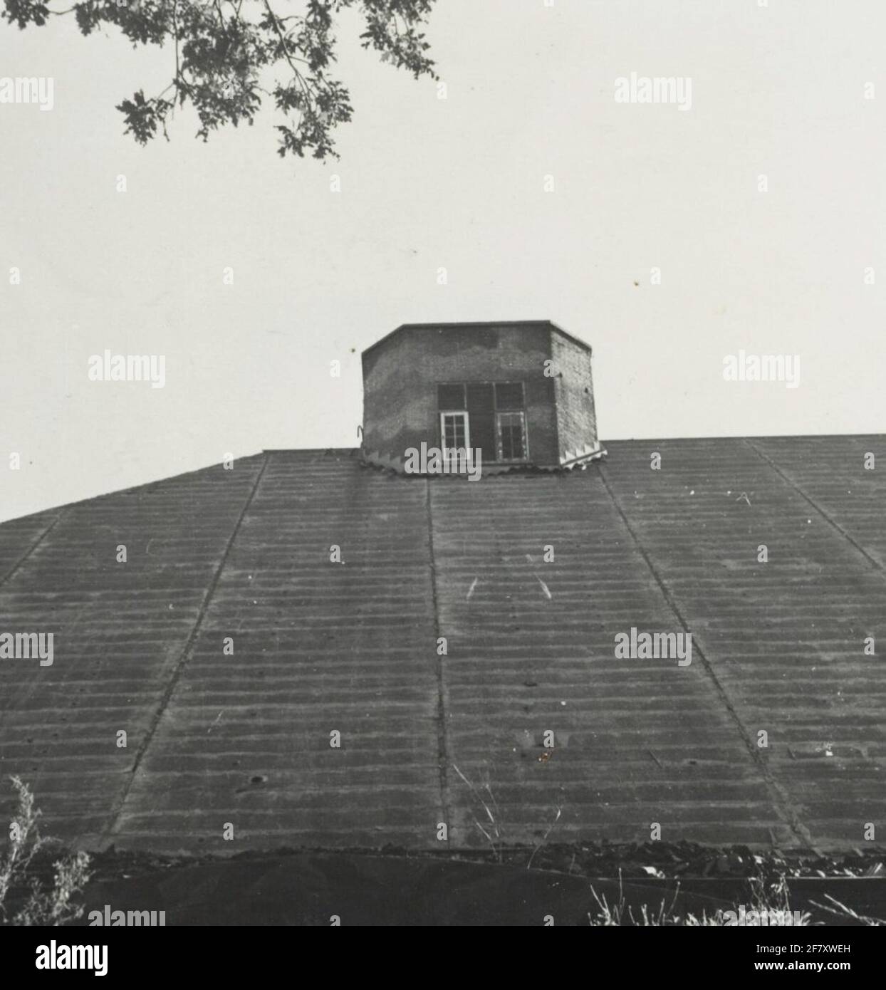 Vista del bunker danneggiato accanto alla principessa Julianakanne. Sotto il nome di 'Bunker Clingendaal', questo, più tardi alla principessa Julianakanne, Bunker divenne noto durante il periodo della Guerra fredda come l'allora installazione di guerra (posto di comando) del Comandante delle forze di Terra (BLS). Il bunker fu costruito nella seconda guerra mondiale per conto dell'occupante tedesco. Foto Stock