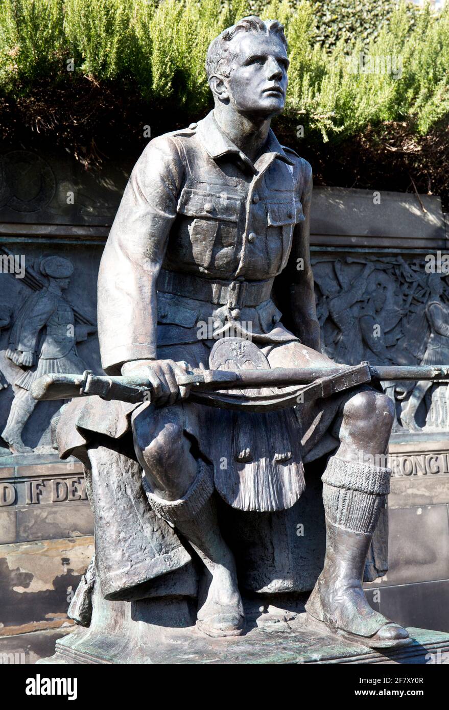 Il memoriale di guerra scozzese americano, West Princes Street Gardens, Edimburgo. Foto Stock