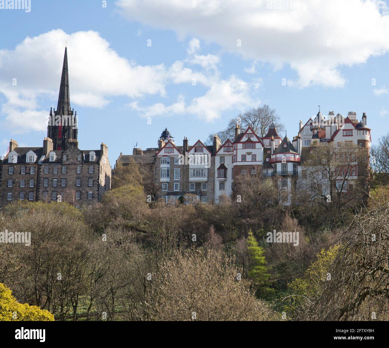 Città vecchia di Edimburgo e Giardini Ramsay Foto Stock