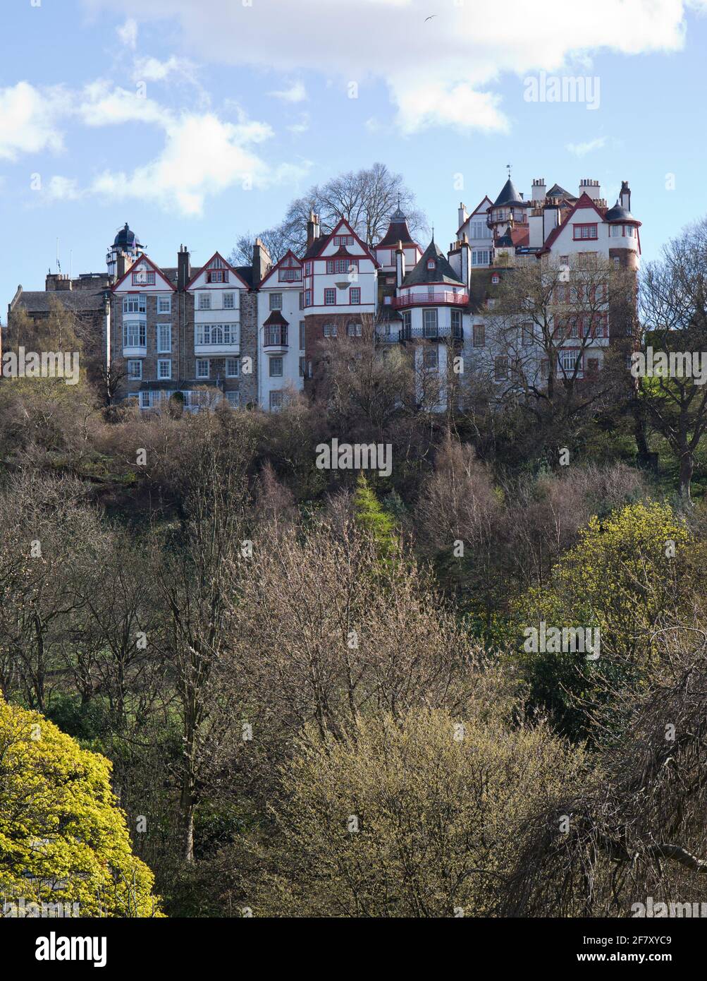 Città vecchia di Edimburgo e Giardini Ramsay Foto Stock