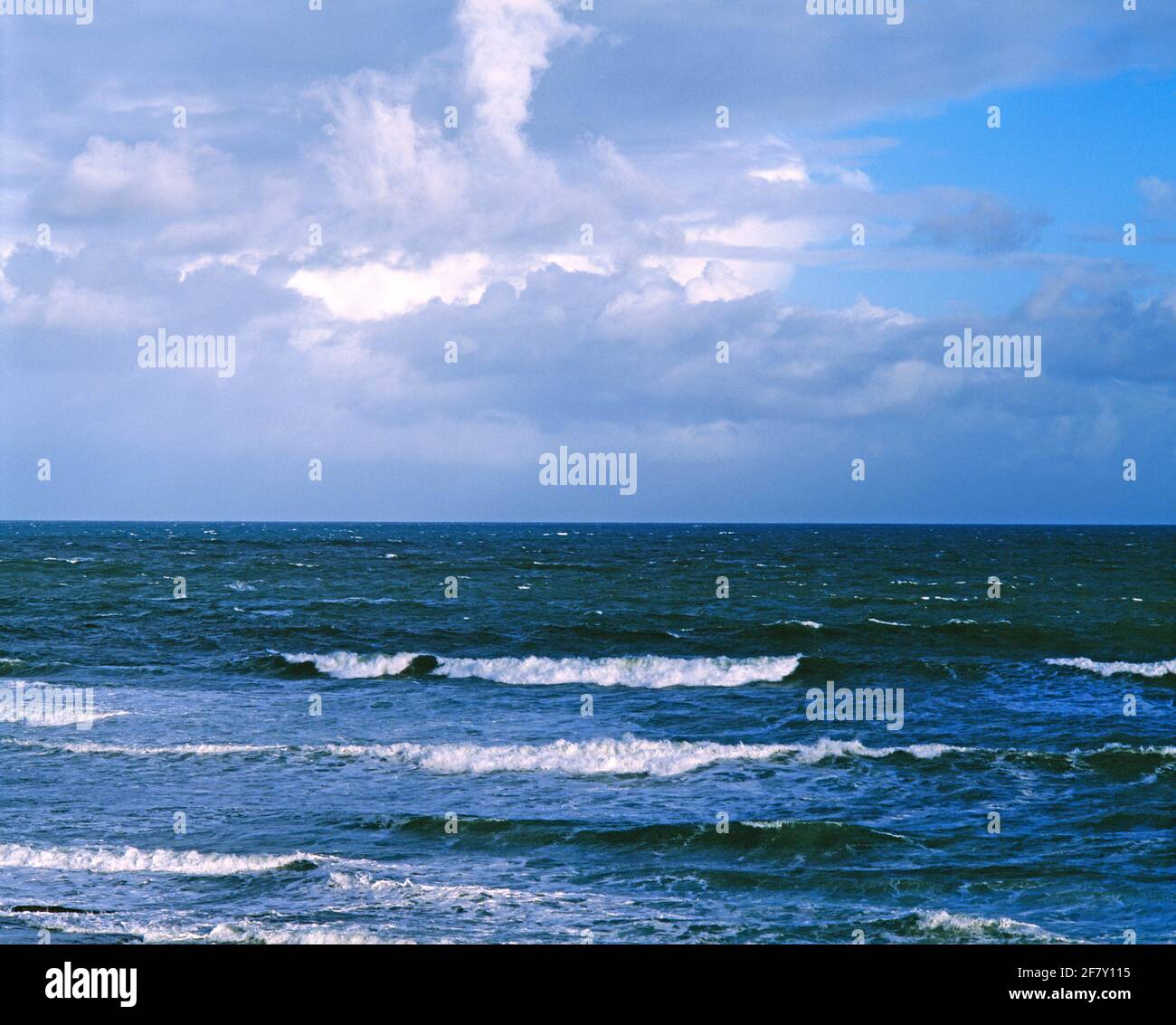 Isole del canale. Alderney. Canale in inglese. Stagcape tempestoso. Foto Stock