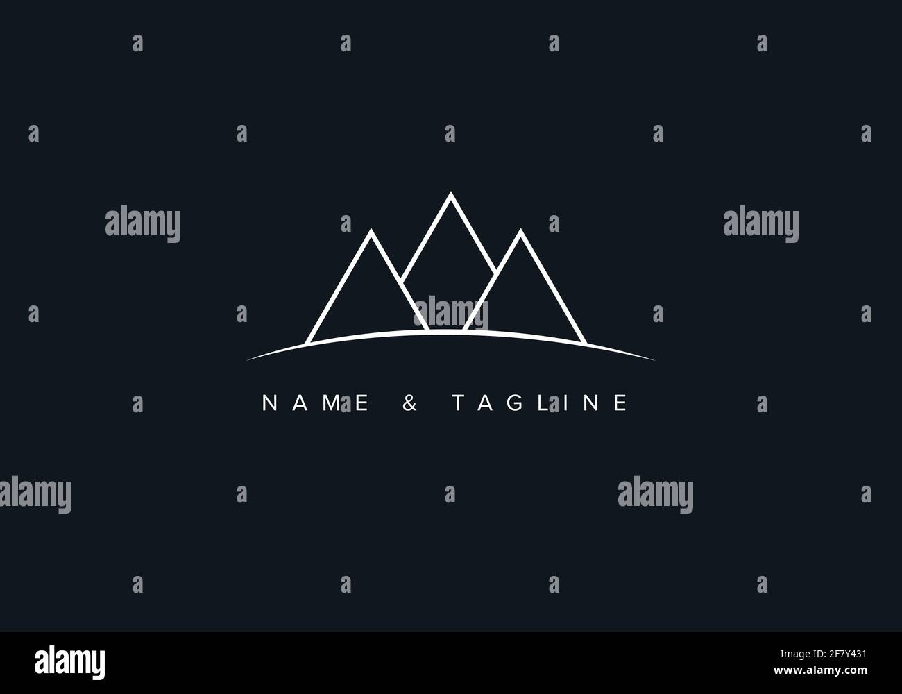 Logo di Mountain Peak Line Illustrazione Vettoriale