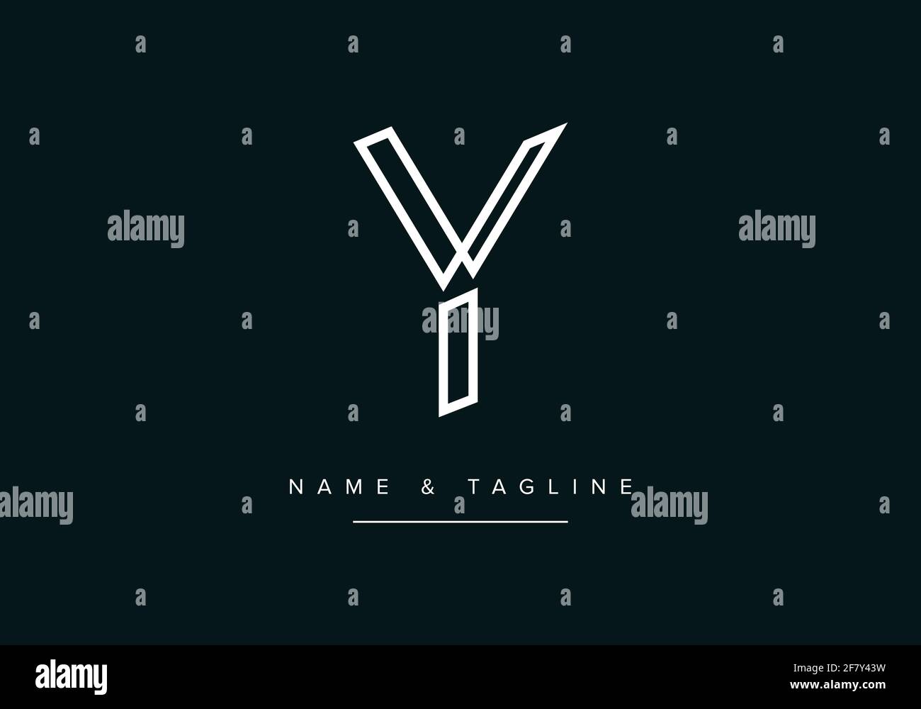 Logo dell'icona Line art della coppa e della foglia Illustrazione Vettoriale