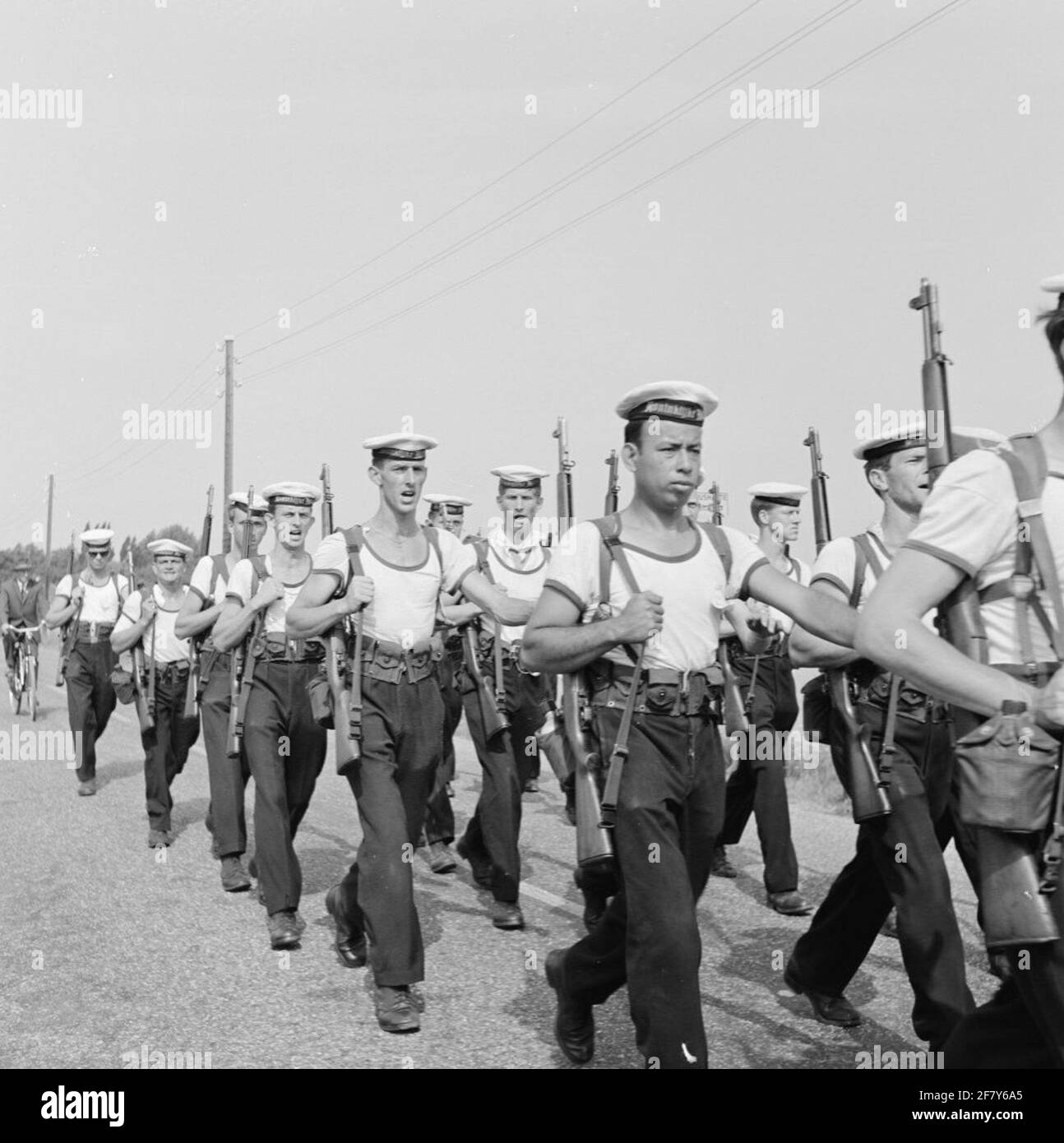 L'ultimo giorno delle quattro Marche giorni a Nijmegen. Un personale distaccato della flotta. Foto Stock