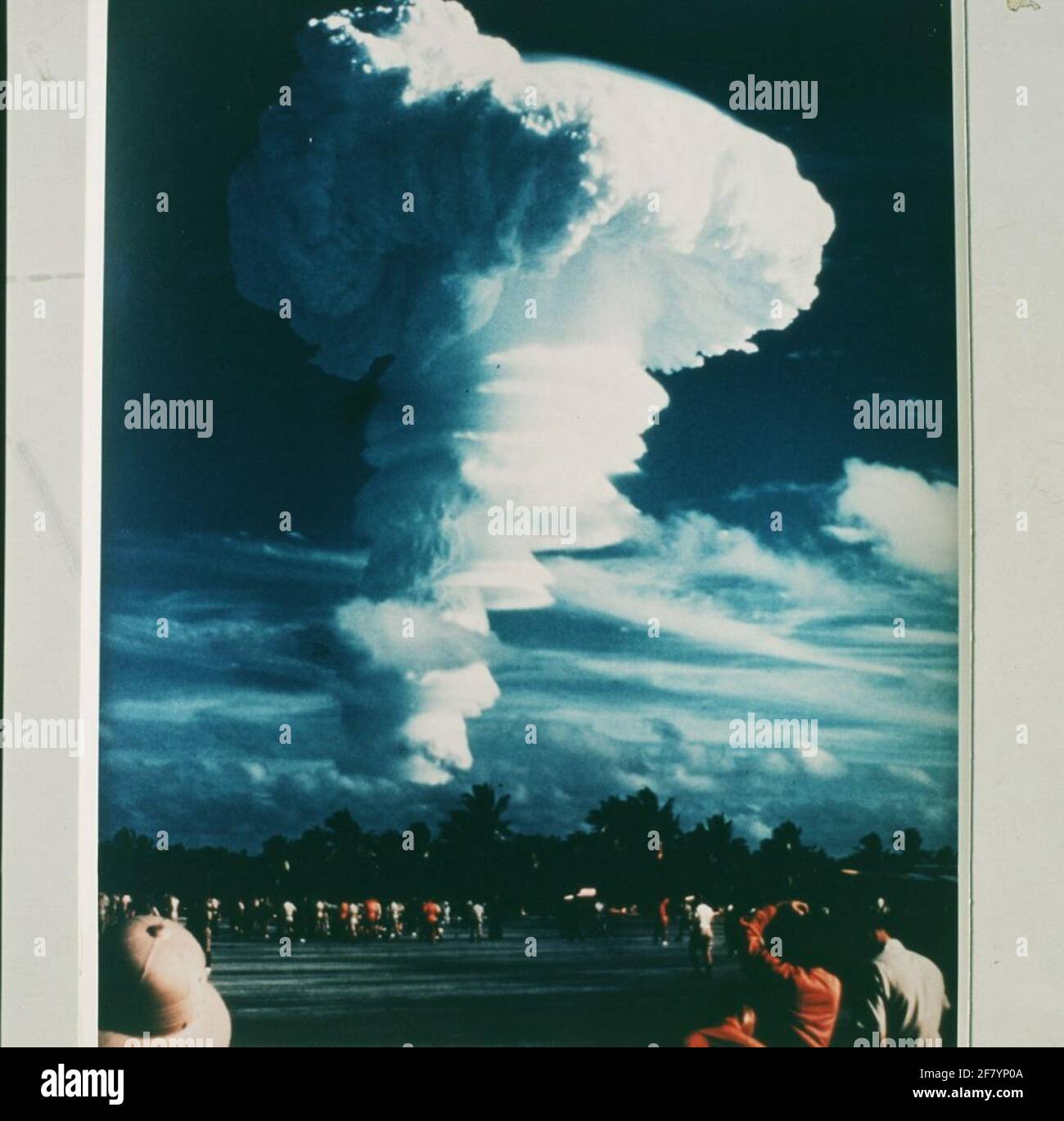 Lezione / materiale informativo della scuola NBCD: Fenomeni di nube in un'esplosione nucleare. Foto Stock