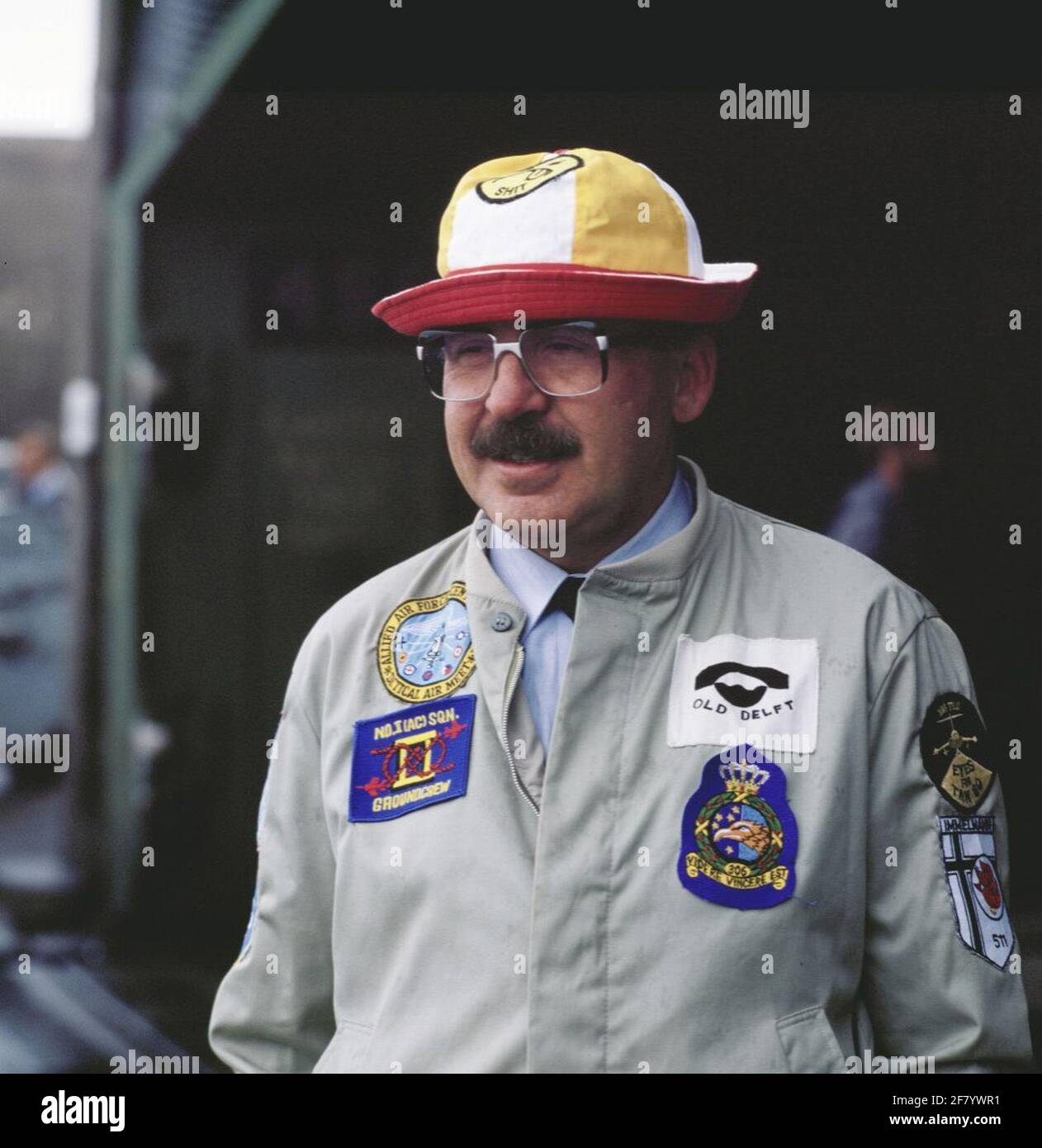 Avvistatore aereo durante le misure aeree tattiche a Zweibrücken, Germania occidentale. Foto Stock