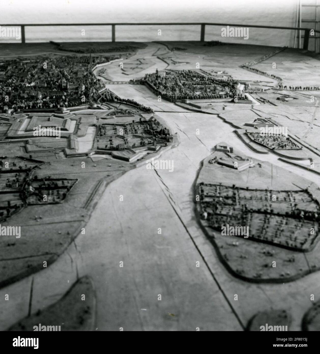 Il cosiddetto "modello parigino" della fortezza di Maastricht, esposto nel Bonnefantenmuseum di Maastricht. Foto Stock