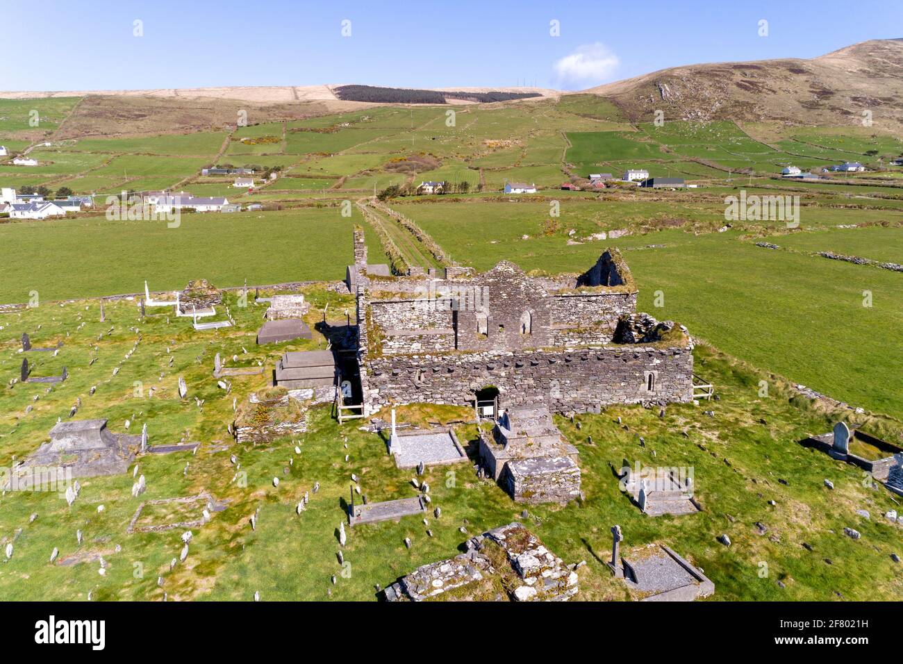 Il vecchio cimitero, Glen, Contea di Kerry, Irlanda Foto Stock
