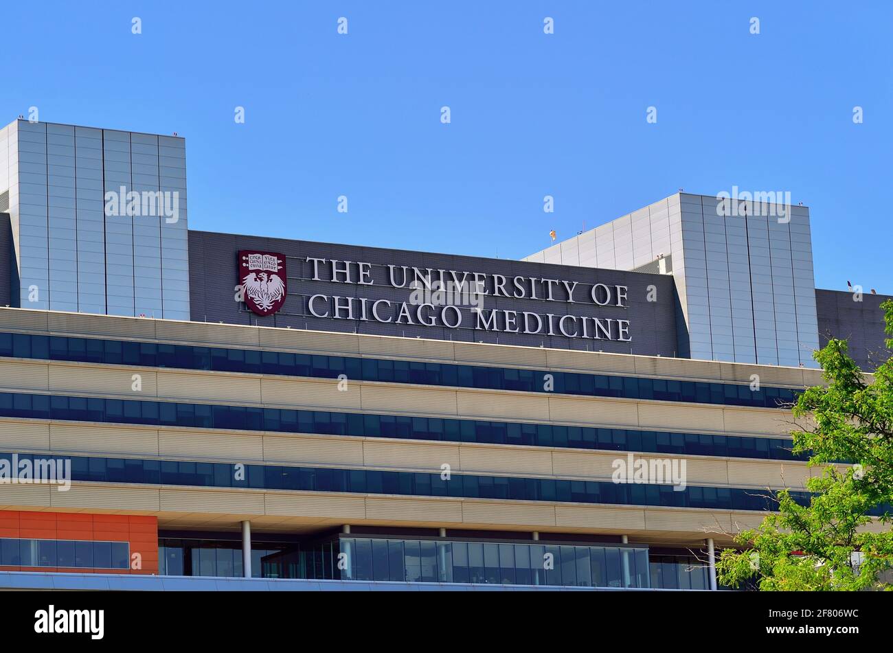 Chicago, Illinois, Stati Uniti. Uno degli edifici del complesso dell'University of Chicago Medical Center. Foto Stock