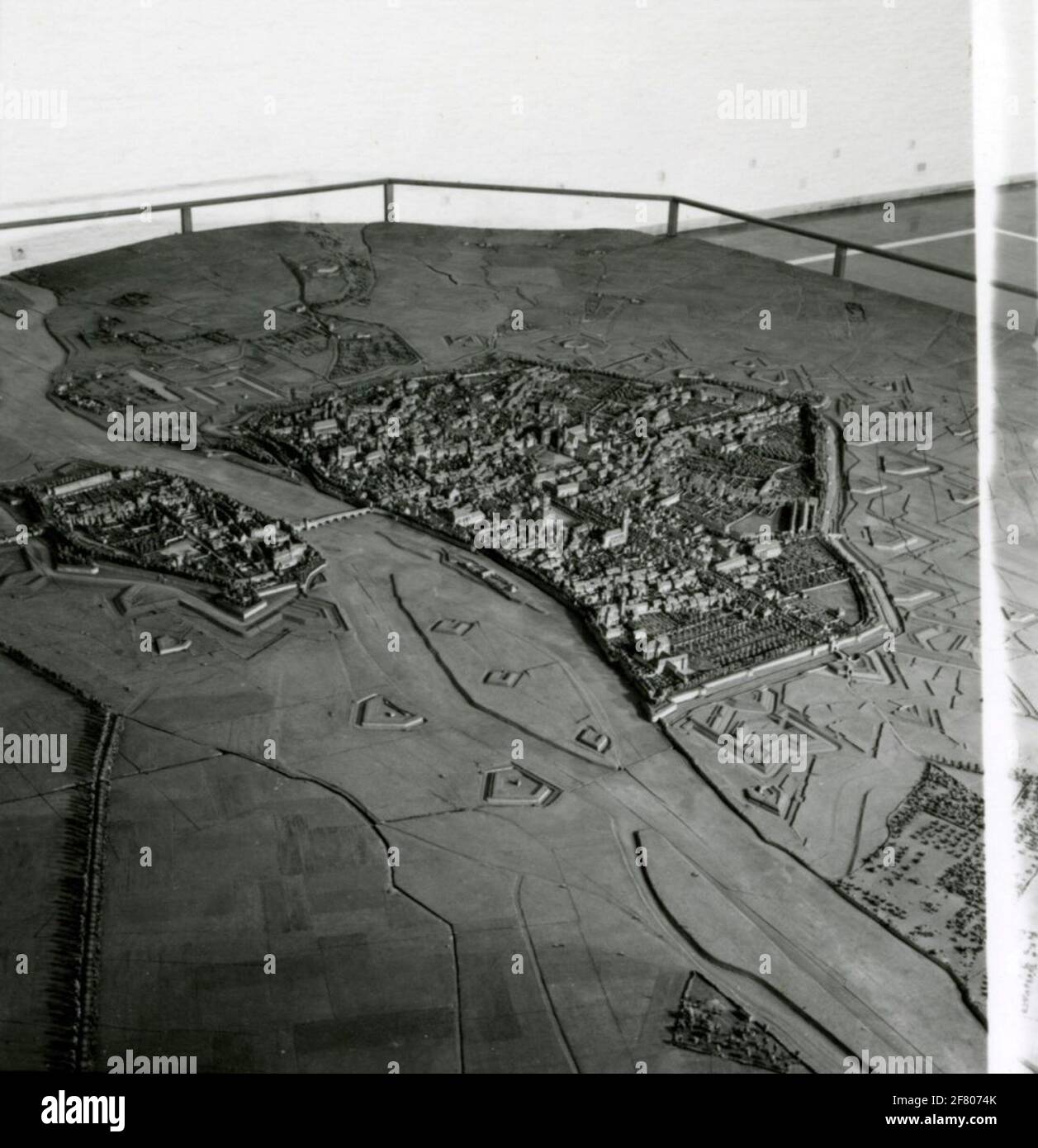 Il cosiddetto "modello parigino" della fortezza di Maastricht, esposto nel Bonnefantenmuseum di Maastricht. Foto Stock