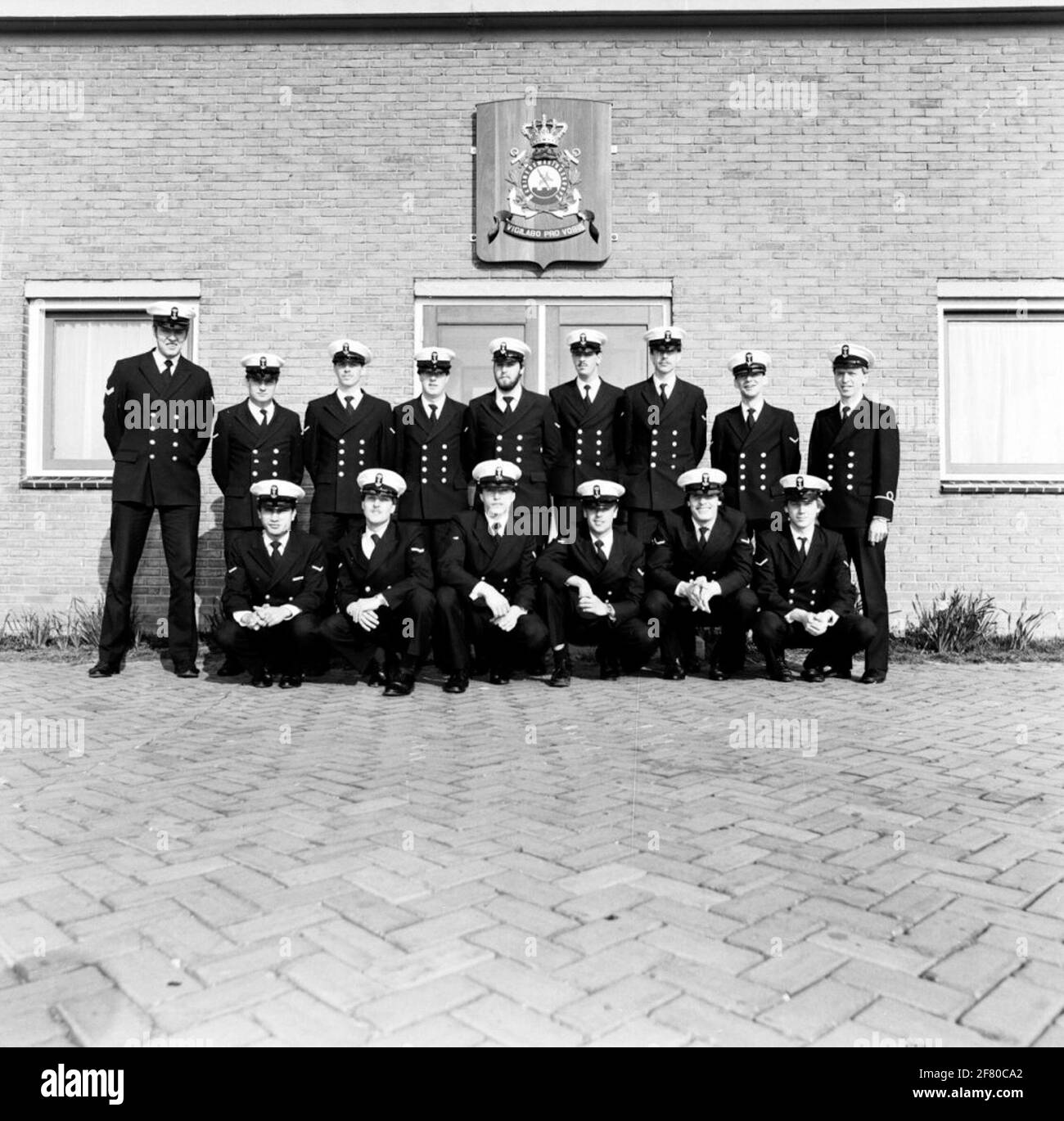 Foto di gruppo corpo di sorveglianza marina (MBK). 18-04-1984 Foto Stock