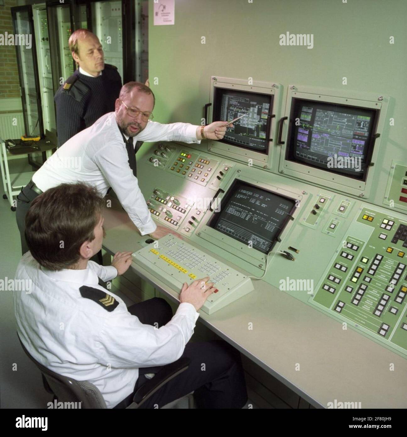 Formazione Servizio tecnico Ingegneria elettrica sulla formazione tecnica Royal Netherlands Marine (Tchilometro) presso le caserme marine di Amsterdam. Foto Stock