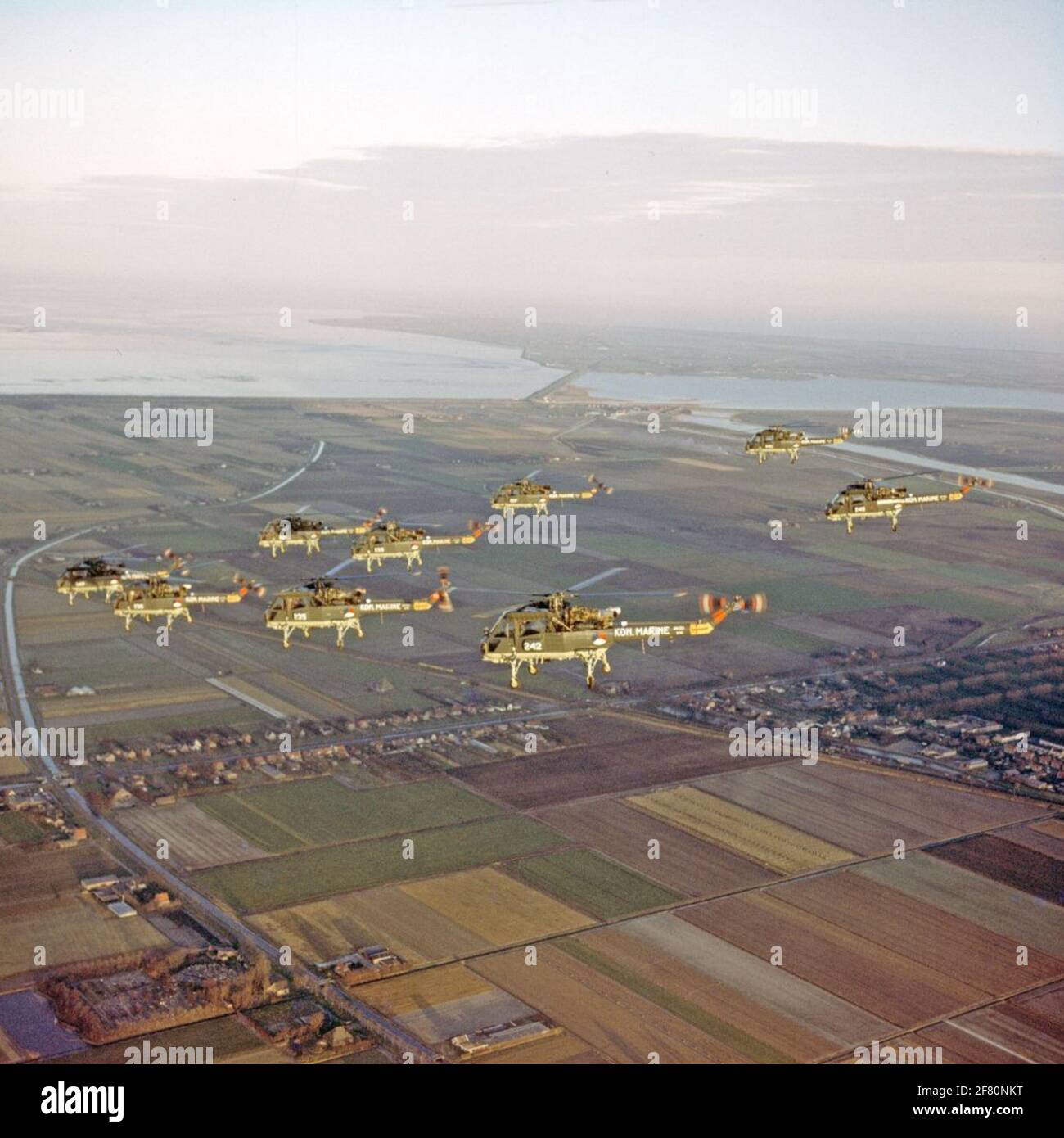 A Squadron Westland Wasp Mk.1, Serie 2 e 2A (AH-12A) elicotteri di controllo sottomarini (1966-1981). Foto Stock