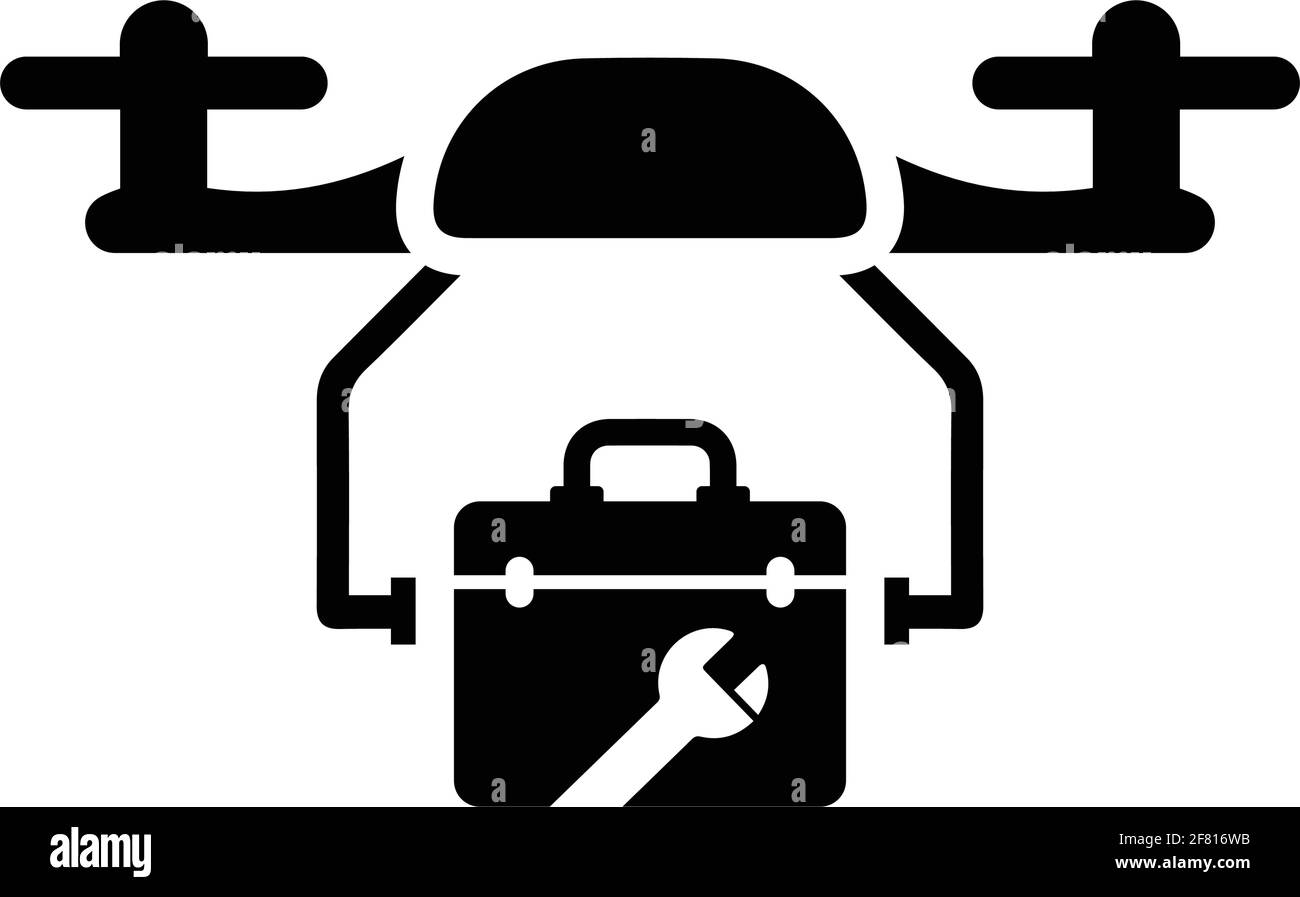 Servizio, supporto, copter, drone tools icona - perfetto per l'uso di supporti di stampa, web, immagini di magazzino, uso commerciale o qualsiasi tipo di progetto di progettazione. Vettore ill Illustrazione Vettoriale