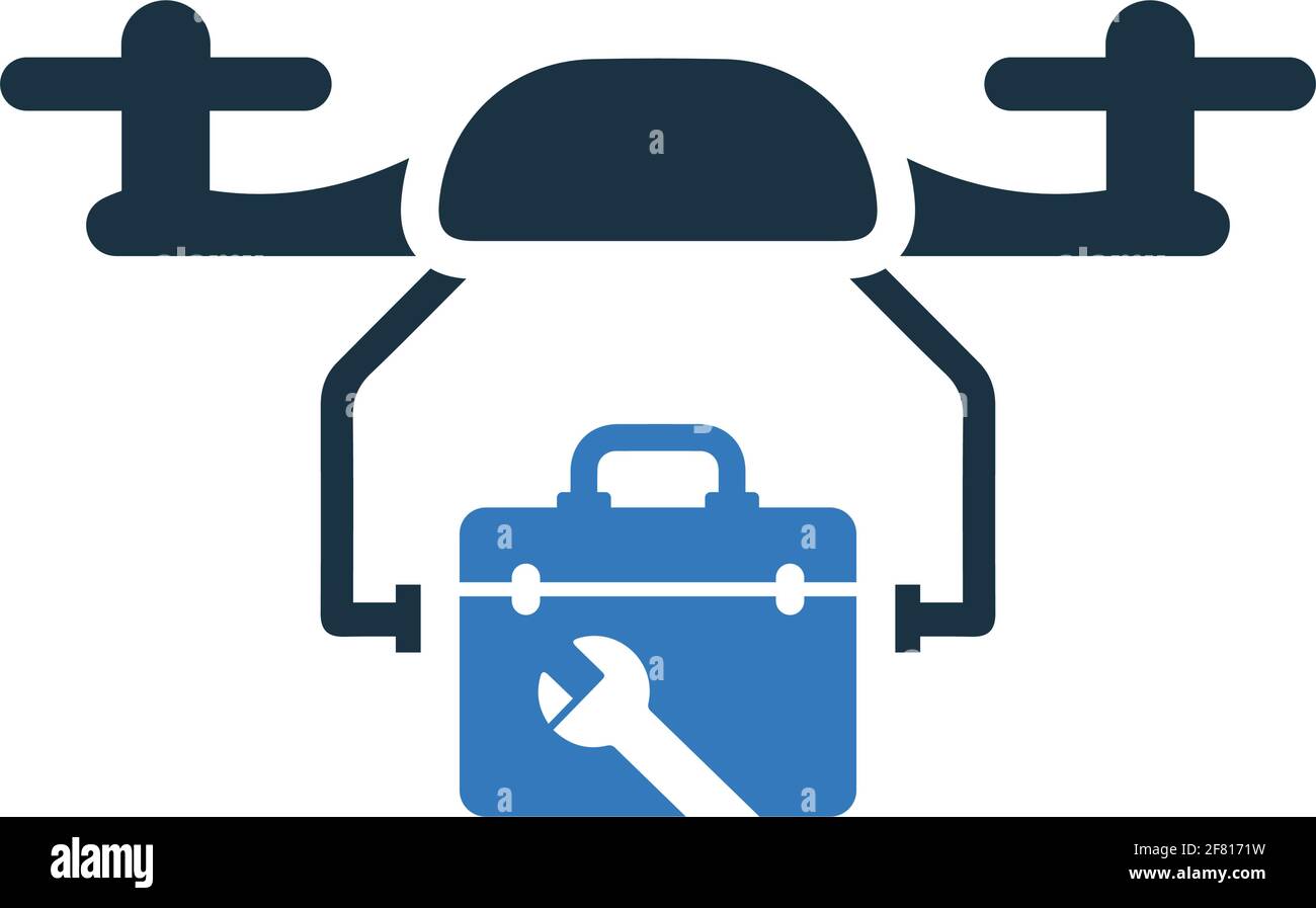 Servizio, supporto, copter, drone tools icona - perfetto per l'uso di supporti di stampa, web, immagini di magazzino, uso commerciale o qualsiasi tipo di progetto di progettazione. Vettore ill Illustrazione Vettoriale