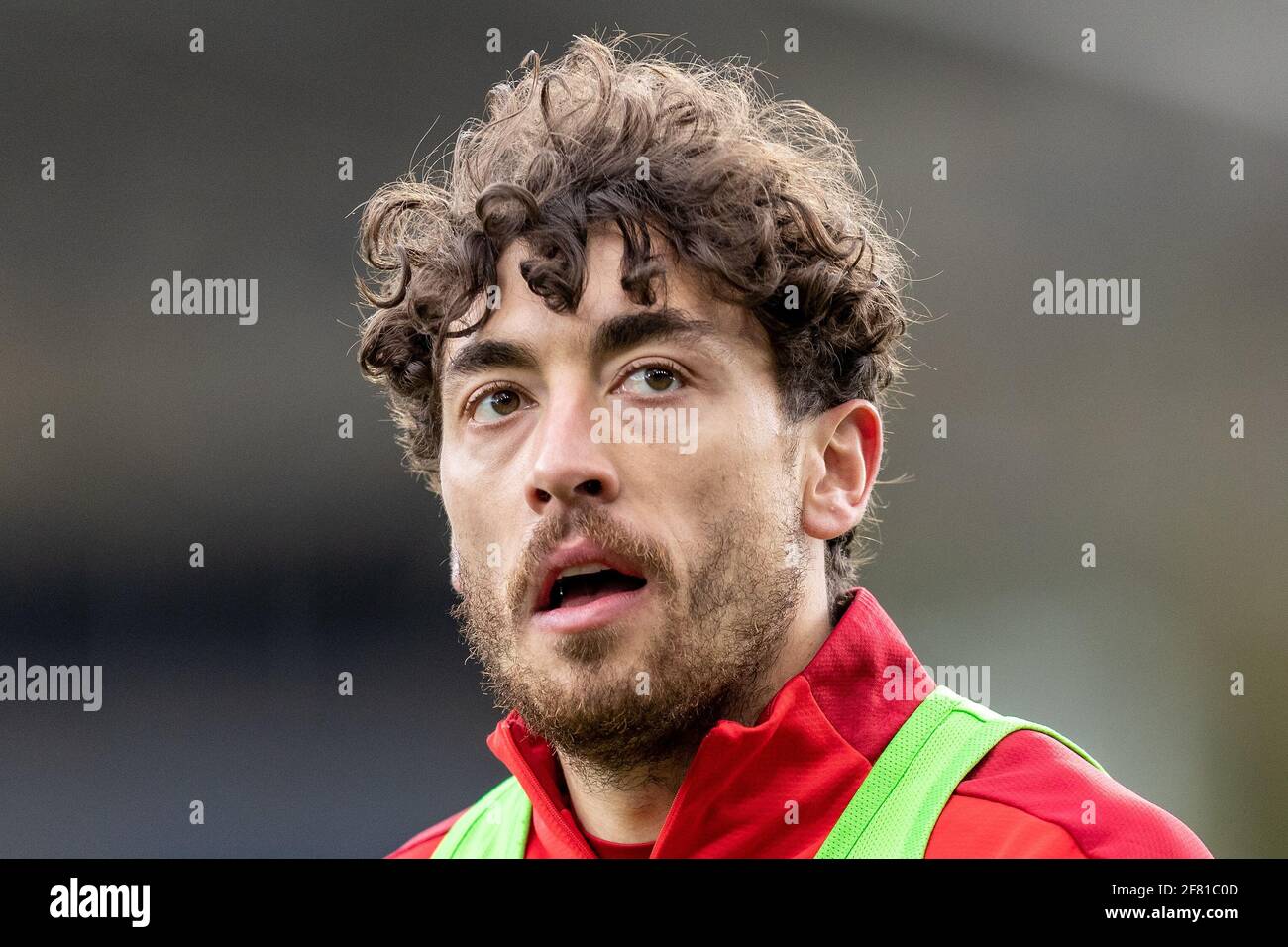 Huddersfield, Regno Unito. 10 Apr 2021. Matt Crooks n. 25 della Rotherham United a Huddersfield, Regno Unito il 4/10/2021. (Foto di James Heaton/News Images/Sipa USA) Credit: Sipa USA/Alamy Live News Foto Stock