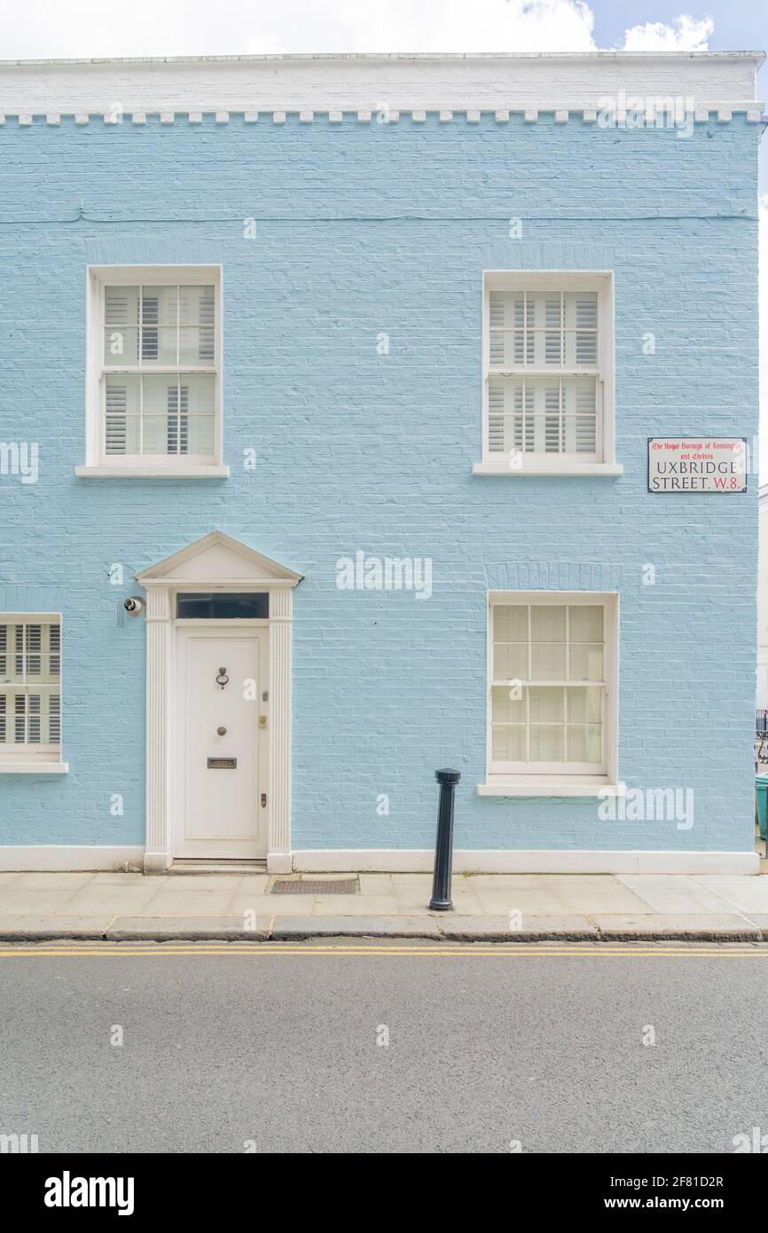 Luglio 2020. Londra. Edifici colorati a Notting Hill, Londra, Inghilterra, Regno Unito Foto Stock