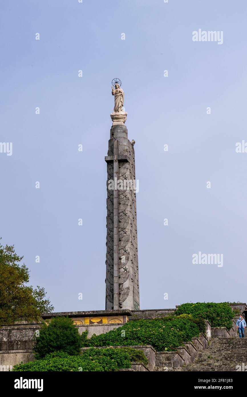 Christian Statuario nella nostra signora del Santuario Sameiro si trova a. Braga città del Portogallo Foto Stock