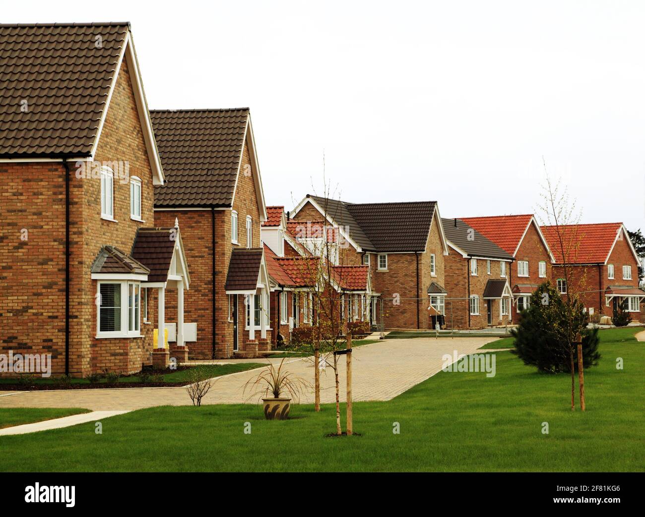 Bennett Homes, nuove case, nuova costruzione, St. Edmunds Park, Hunstanton, Norfolk, Inghilterra Foto Stock