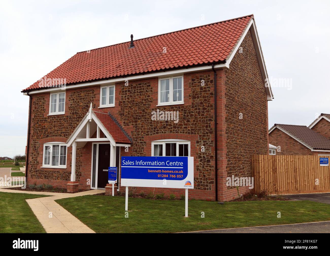 Bennett Homes, case nuove, nuova costruzione, casa di costruzione, St. Edmunds Park, Hunstanton, Show Home, Norfolk, Inghilterra, Regno Unito Foto Stock