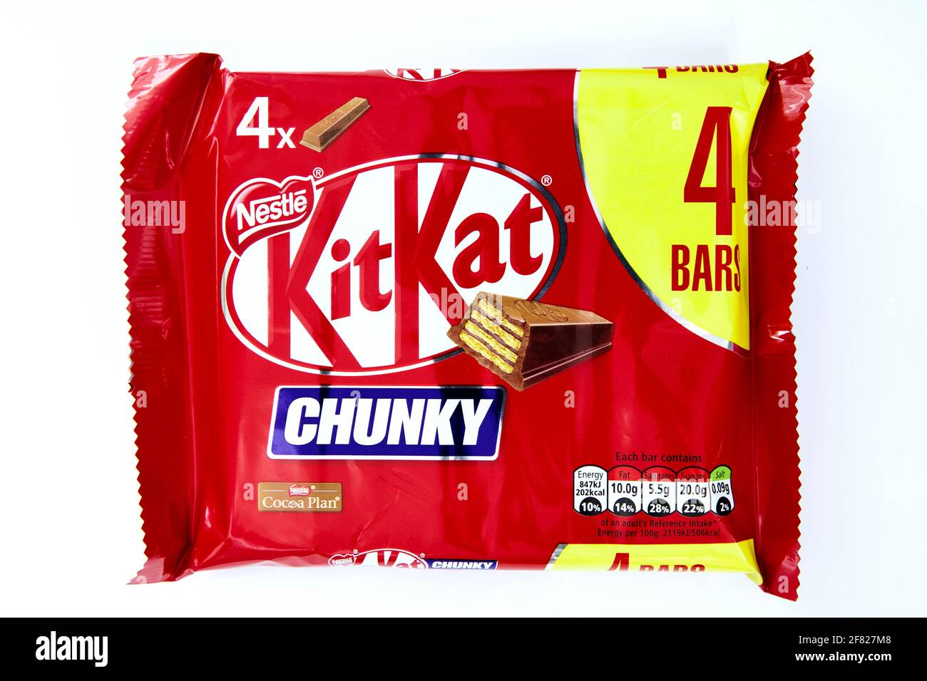 Confezione da 4 Nestle KitKat Chunky Foto Stock