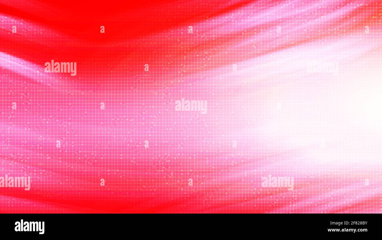 Red Digital Speed on Technology Microchip background, Hi-tech Digital e Internet Concept design, spazio libero per il testo in Put, illustrazione vettoriale. Illustrazione Vettoriale