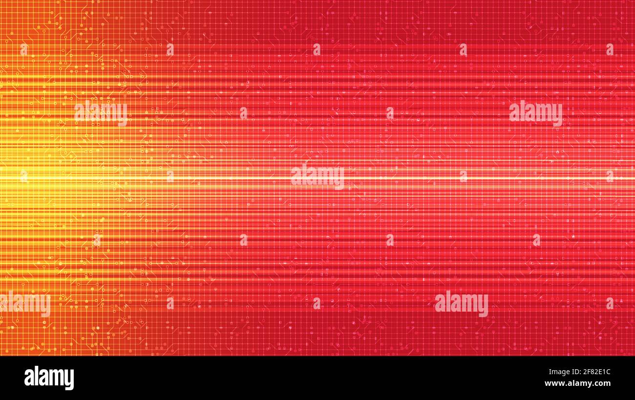 Red Speed Technology background, progettazione concettuale digitale e Internet, illustrazione vettoriale. Illustrazione Vettoriale