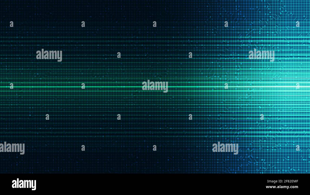 Green Light Technology background, Hi-tech digitale e Internet Concept design, spazio libero per il testo in Put, illustrazione vettoriale. Illustrazione Vettoriale