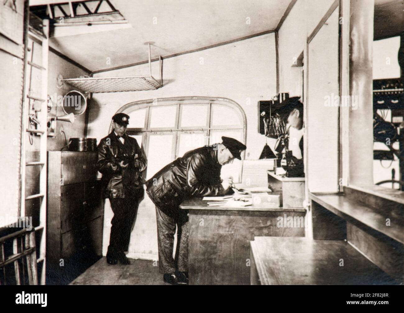 Vista dell'interno della cabina passeggeri dell'aeronave Graf Zeppelin. Foto Stock