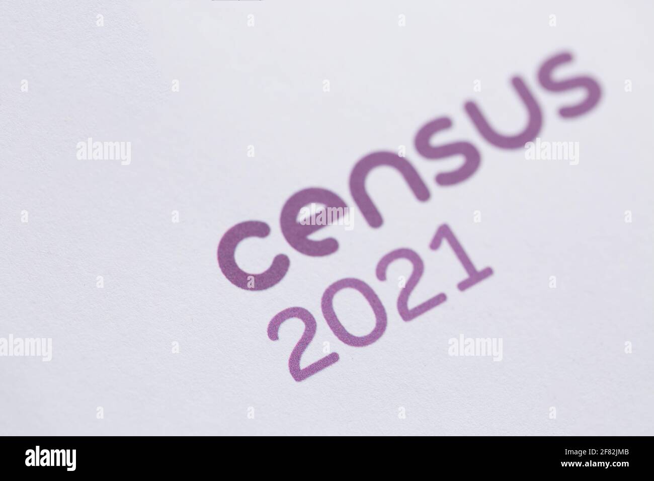 Una busta per censimento del 2021. Inghilterra GB Foto Stock