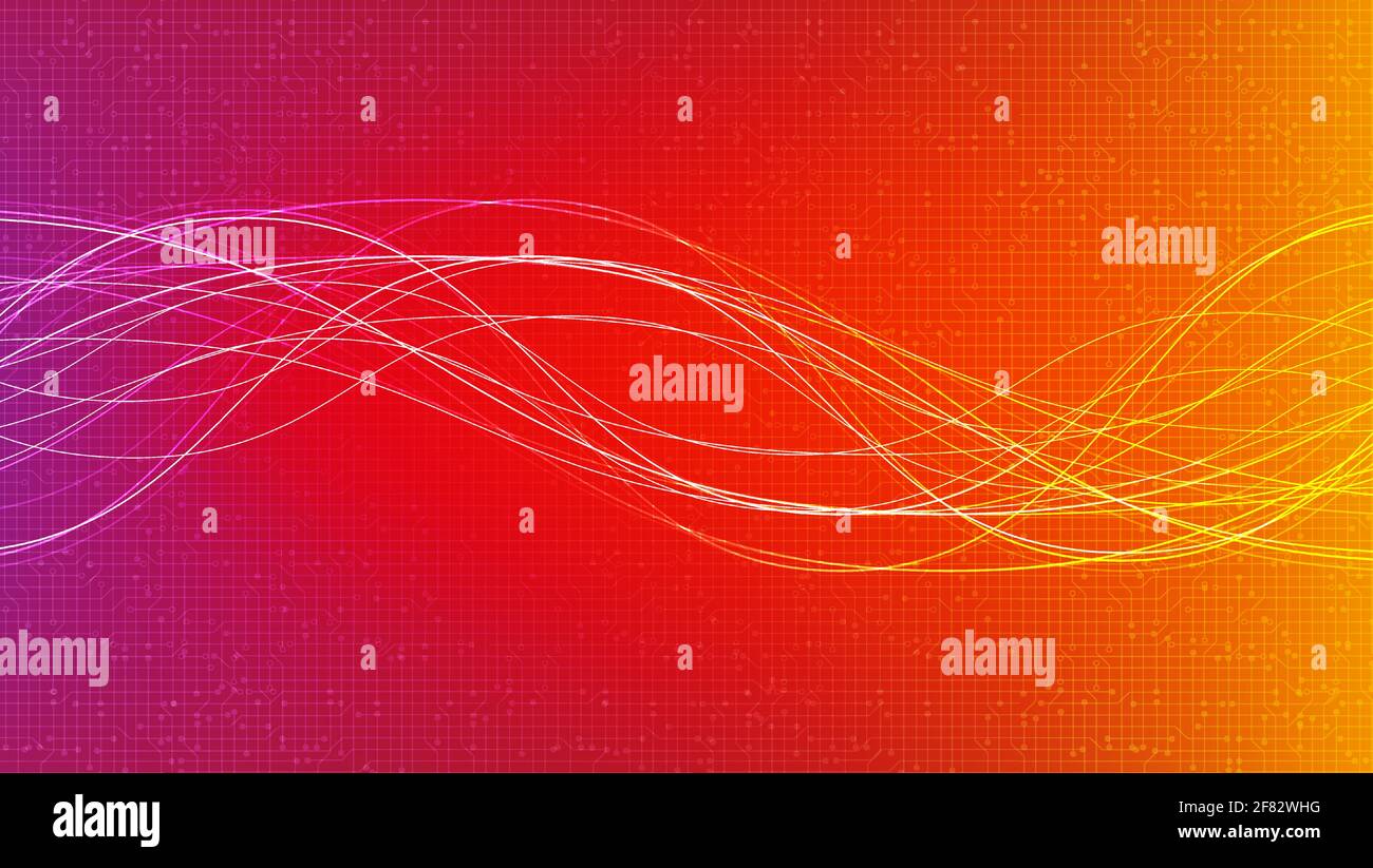 Colorful Digital Sound Wave background,tecnologia e diagramma di onde del terremoto concetto,design per studio musicale e scienza,Vector Illustration. Illustrazione Vettoriale