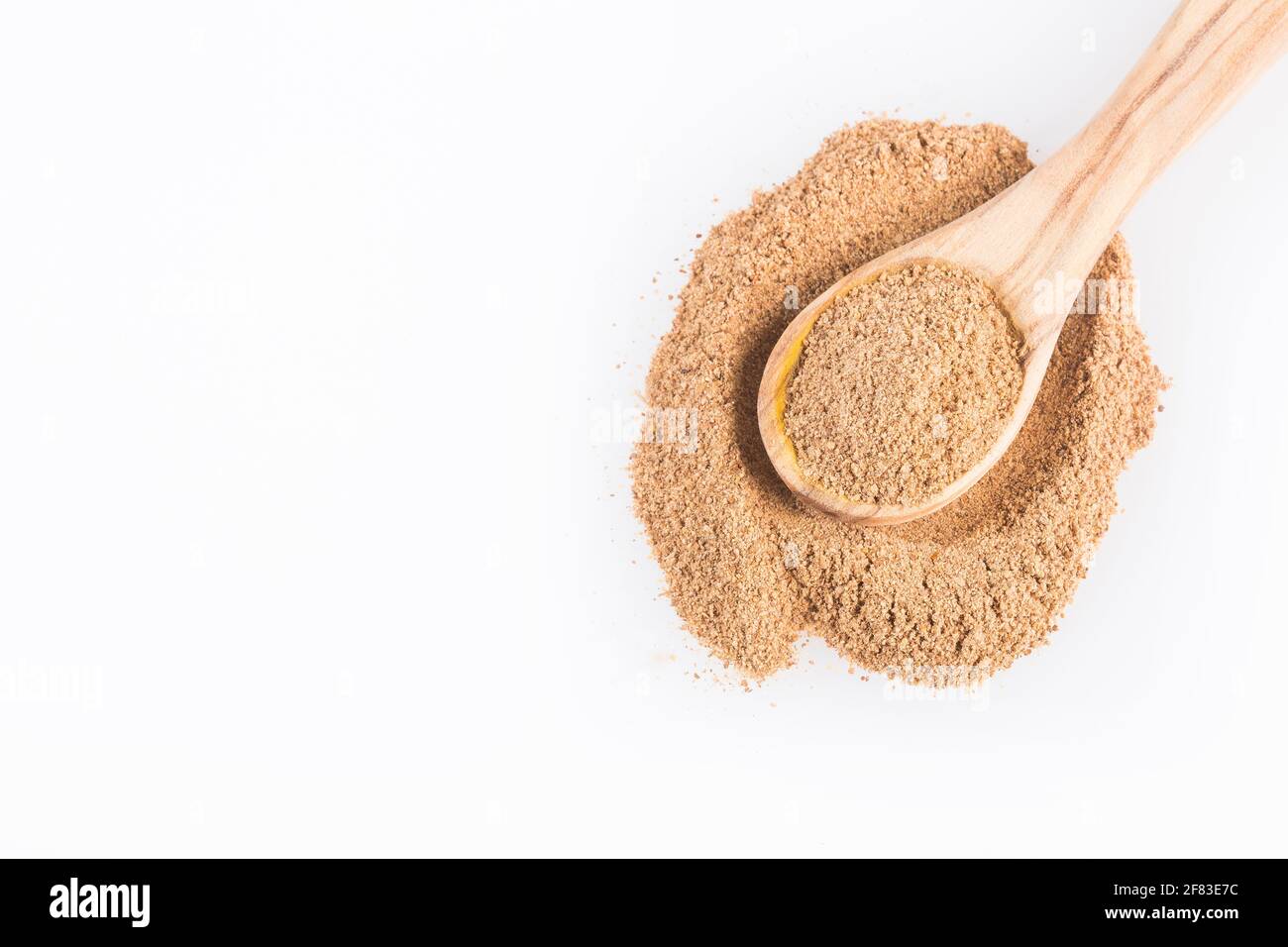 Cannella in polvere marrone - finemente macinata. Cinnamomum verum Foto Stock