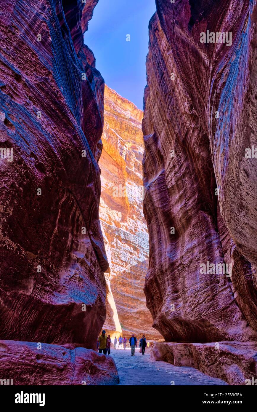 La lunga passeggiata attraverso questo canyon è un viaggio emozionante che vale la pena visitare, non solo per i tesori storici che si trovano sotto, ma anche Foto Stock