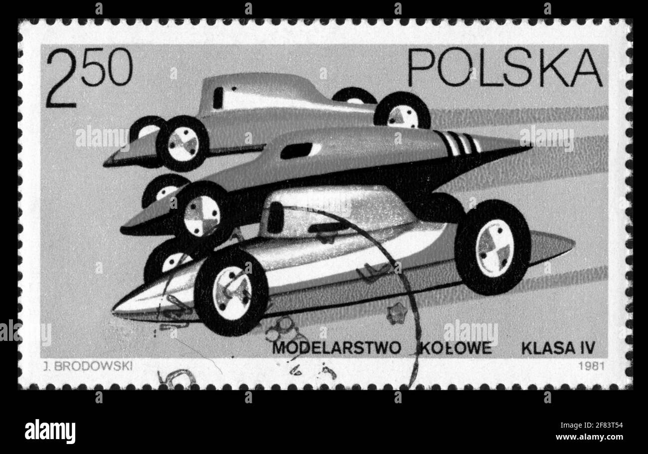 Stampa di francobolli in Polonia, 1981, modellazione Foto Stock