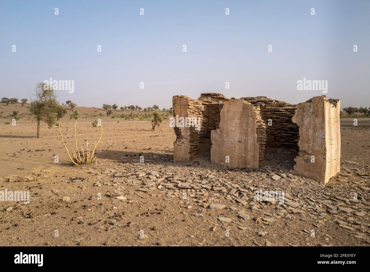 Resti archeologici di Kumbi Saleh, l'ultima capitale dell'antico regno del Ghana, regione di Hodh Ech Chargui, Mauritania Foto Stock