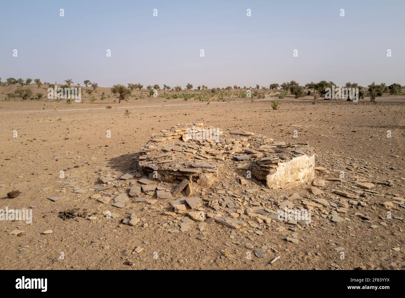 Resti archeologici di Kumbi Saleh, l'ultima capitale dell'antico regno del Ghana, regione di Hodh Ech Chargui, Mauritania Foto Stock