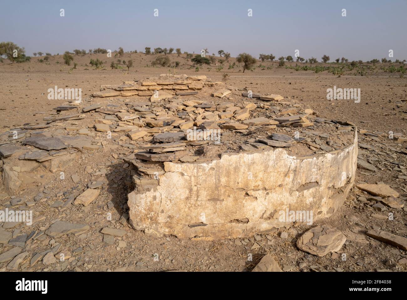Resti archeologici di Kumbi Saleh, l'ultima capitale dell'antico regno del Ghana, regione di Hodh Ech Chargui, Mauritania Foto Stock