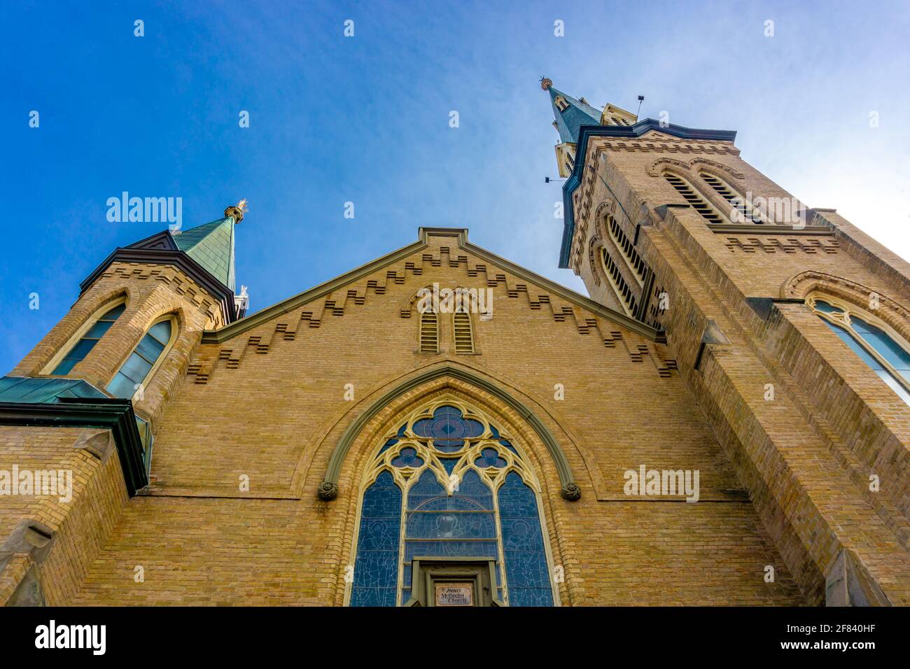 United Church in Richmond Hill, Ontario, Canada - costruita nel 1810. Foto Stock