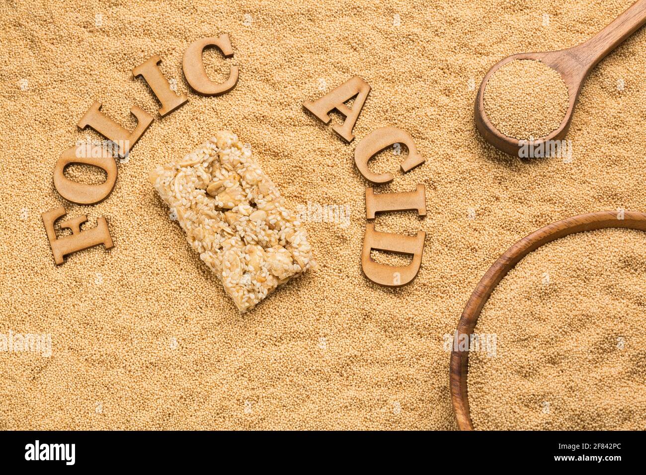 Amaranth semi e barre - Amaranthus. Acido folico Foto Stock