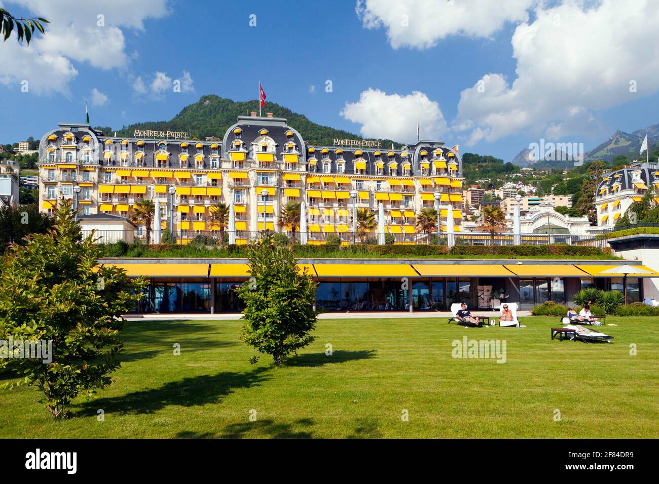 Montreux Palace Hotel, Grand Rue, Montreux, Canton Vaud, Svizzera Foto Stock